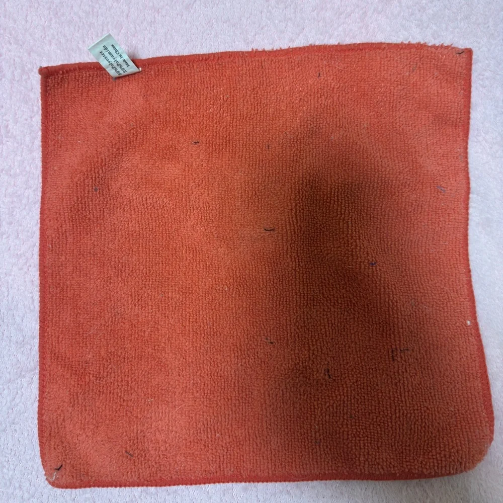 Orange washcloth
